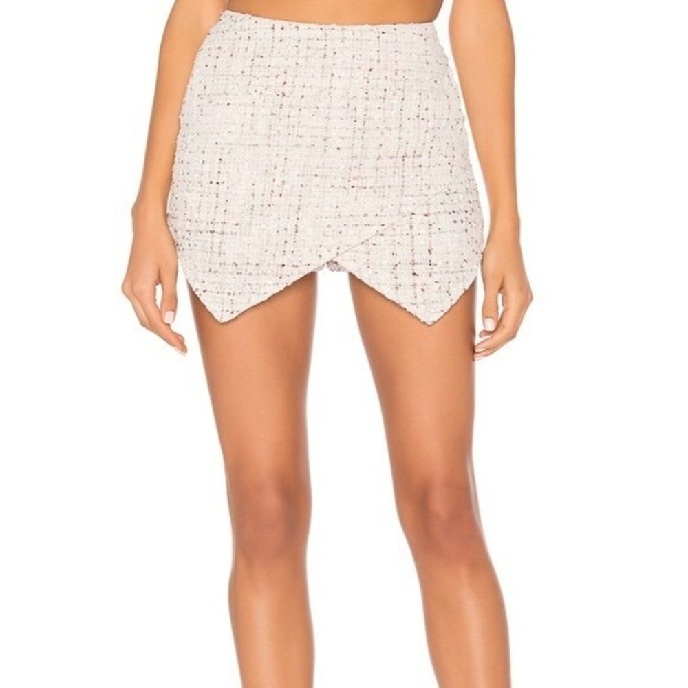 MAJORELLE Womens Juno‎ Tweed Multicolor Pastelcore Skort Size Small